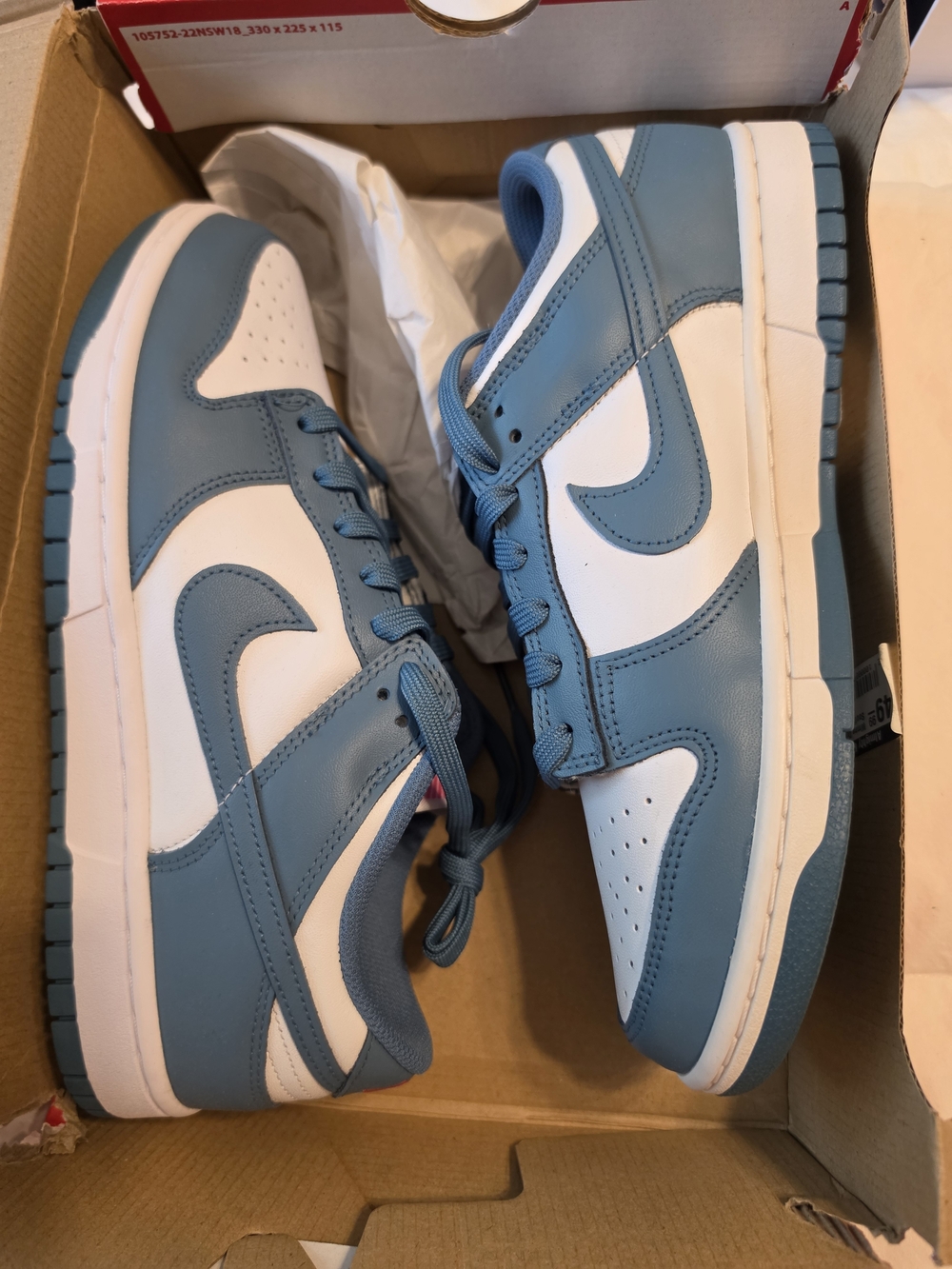 Nike Men’s Low-Top Sneakers in Light Blue and White